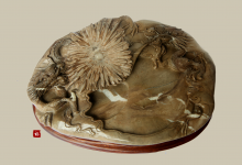 内蕴乾坤的菊花石雕砚-菊花石艺术品