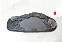 画篆同源的浮雕菊花石艺术品-菊花石艺术品