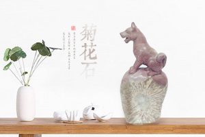 菊花石吉祥如意类雕刻作品